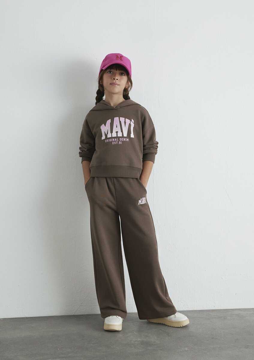 Mavi Logo Baskılı Kapüşonlu Çocuk Sweat 7S10124-87181 (1)
