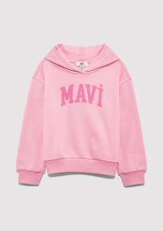 Mavi Logo Baskılı Kapüşonlu Pembe Çocuk Sweat 7S10147-70972