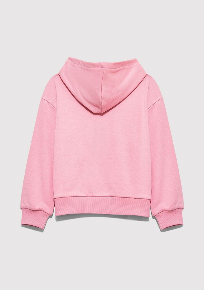 Mavi Logo Baskılı Kapüşonlu Pembe Çocuk Sweat 7S10147-70972 (1)