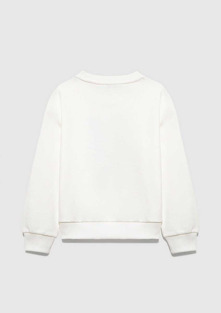 Mavi Logo Baskılı Kırık Beyaz Çocuk Sweat 7S10118-70057 - Mavi (1)