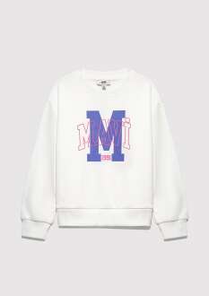 Mavi Logo Baskılı Kırık Beyaz Çocuk Sweat 7S10118-70057