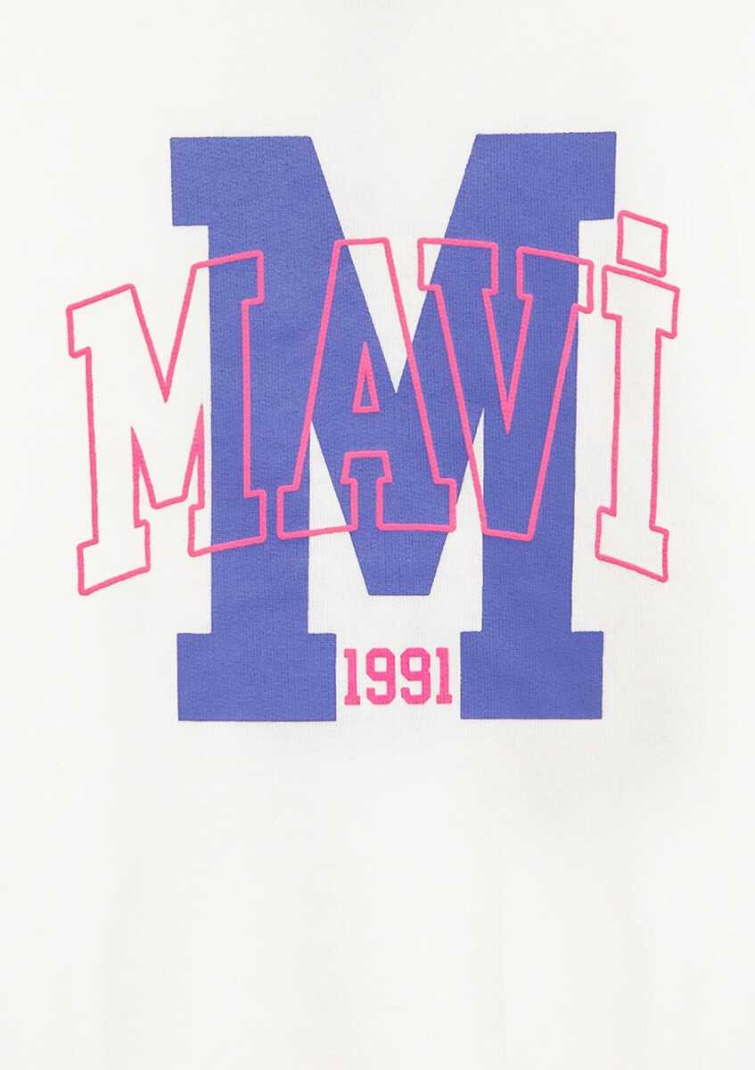 Mavi Logo Baskılı Kırık Beyaz Çocuk Sweat 7S10118-70057 - 3