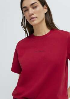 Mavi Logo Baskılı Kırmızı Regular Fit Kadın Tişört 1613890-70391 