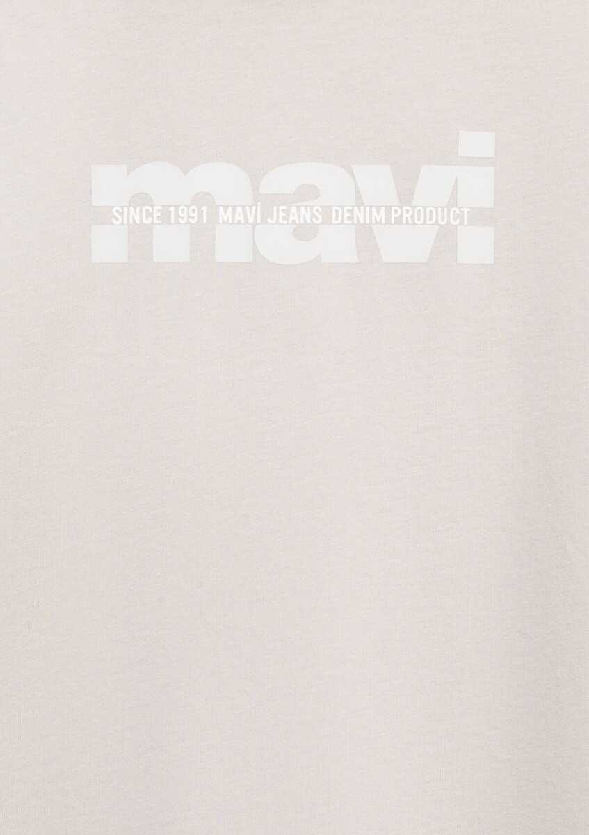 Mavi Logo Baskılı Loose Fit Gri Çocuk Tişört 6610444-90782 - 4