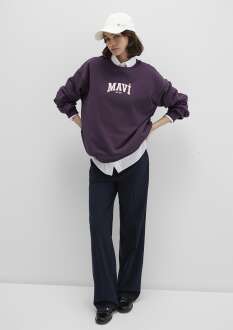 Mavi Logo Baskılı Loose Fit Kadın Sweat 1S10372-70635