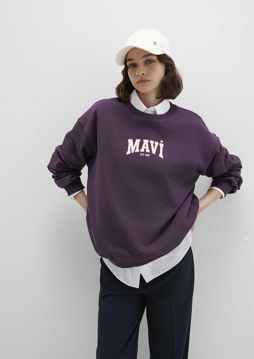 Mavi Logo Baskılı Loose Fit Kadın Sweat 1S10372-70635 - 2
