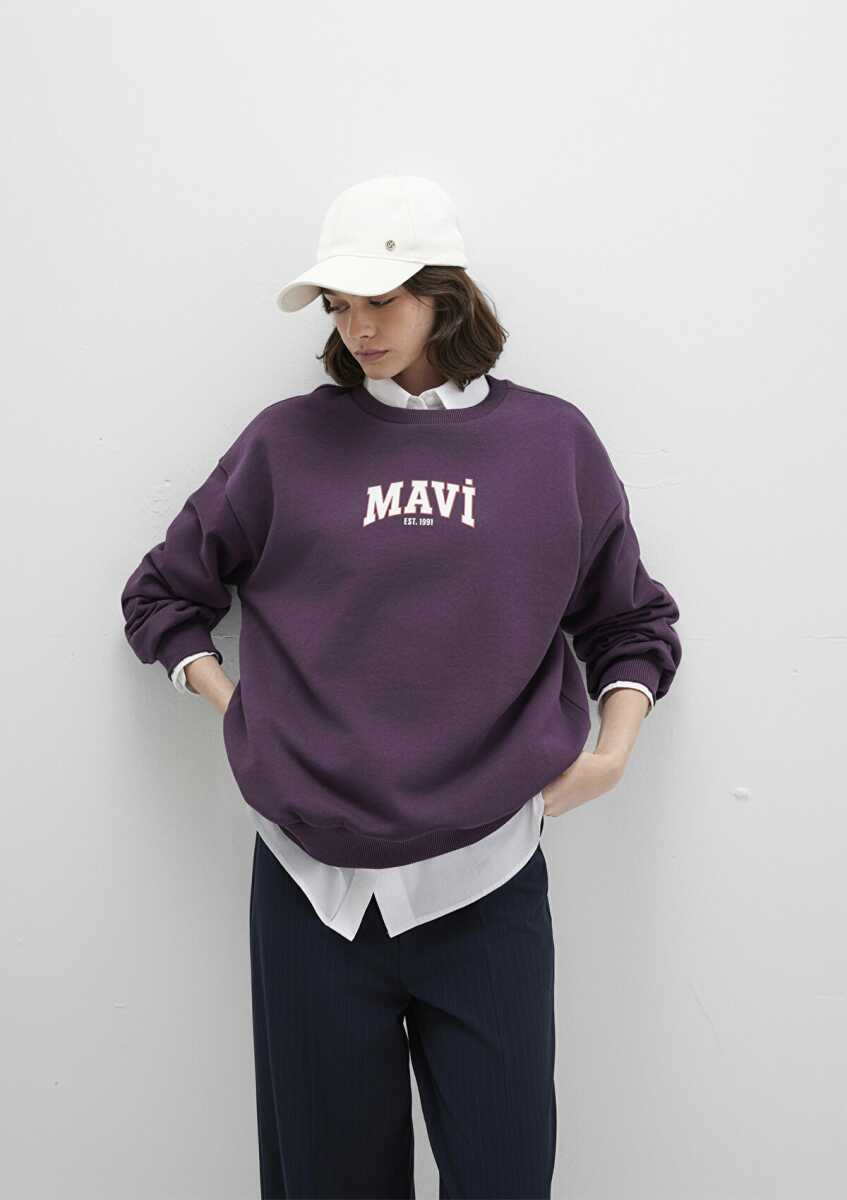 Mavi Logo Baskılı Loose Fit Kadın Sweat 1S10372-70635 - 3