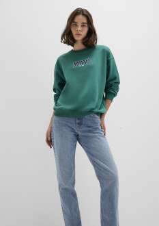 Mavi Logo Baskılı Loose Fit Kadın Sweat 1S10372-71918 
