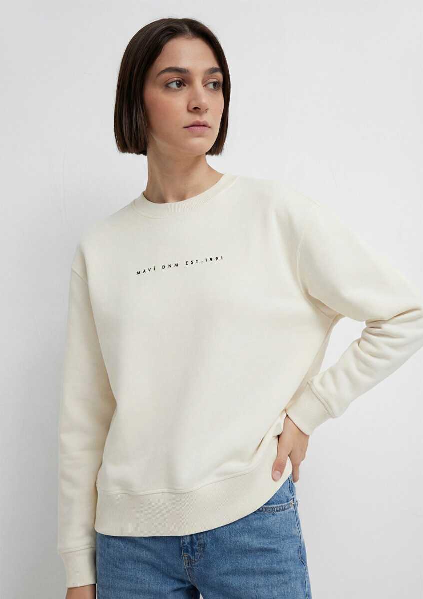 Mavi Logo Baskılı Loose Fit Kadın Sweat 1S10525-80194 - 1