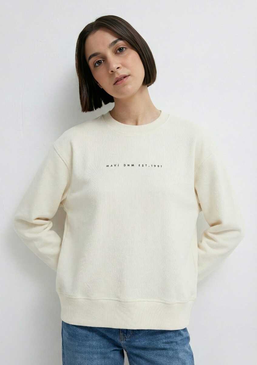 Mavi Logo Baskılı Loose Fit Kadın Sweat 1S10525-80194 - 2