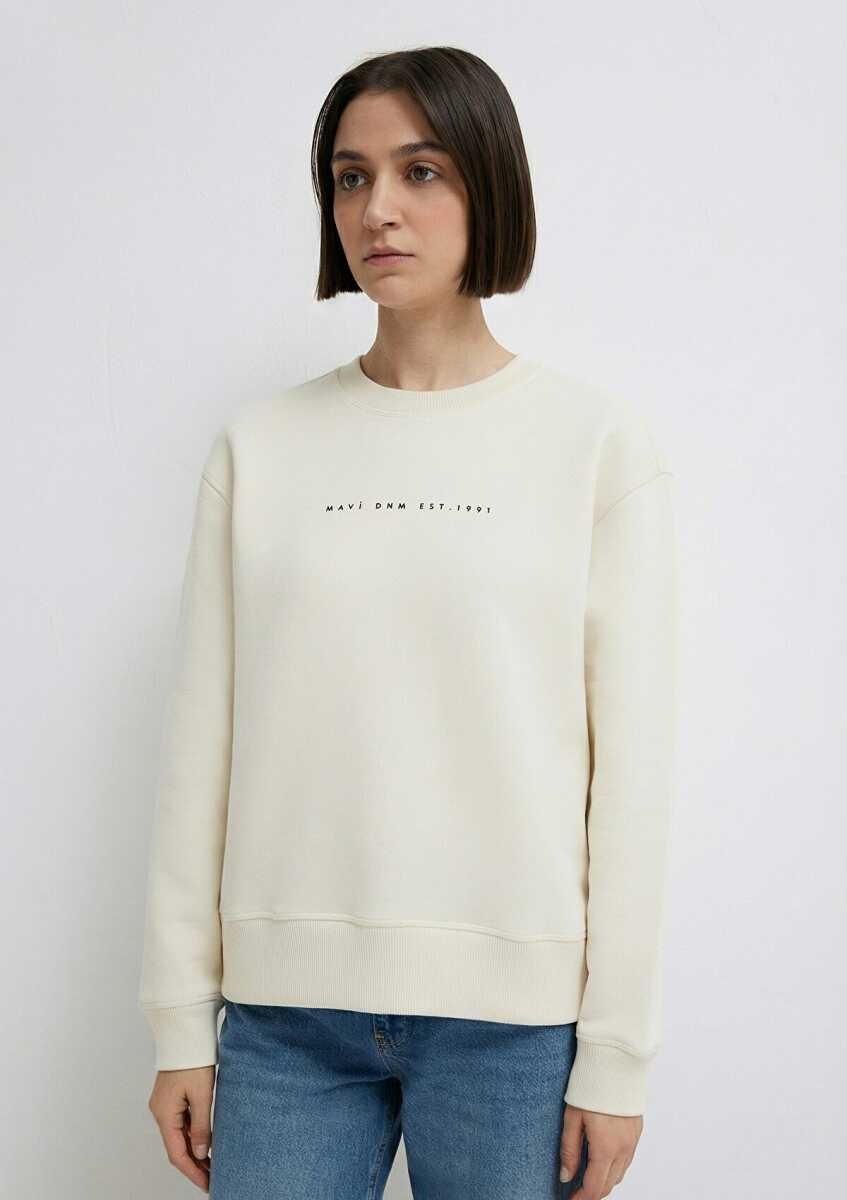 Mavi Logo Baskılı Loose Fit Kadın Sweat 1S10525-80194 - 3