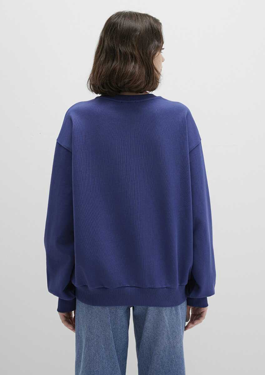 Mavi Logo Baskılı Loose Fit Lacivert Kadın Sweat 1S10372-70498 - 5