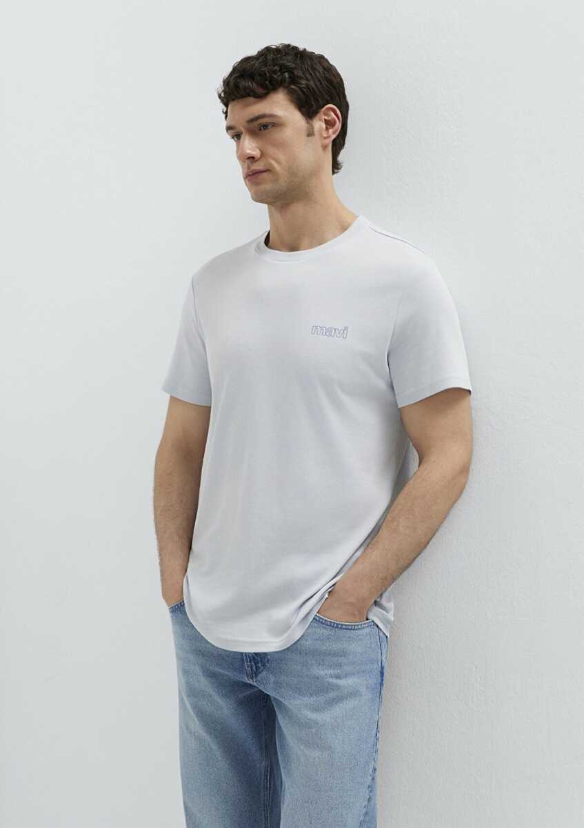 Mavi Logo Baskılı Mavi İnterlok Erkek Tişört 0610360-70799