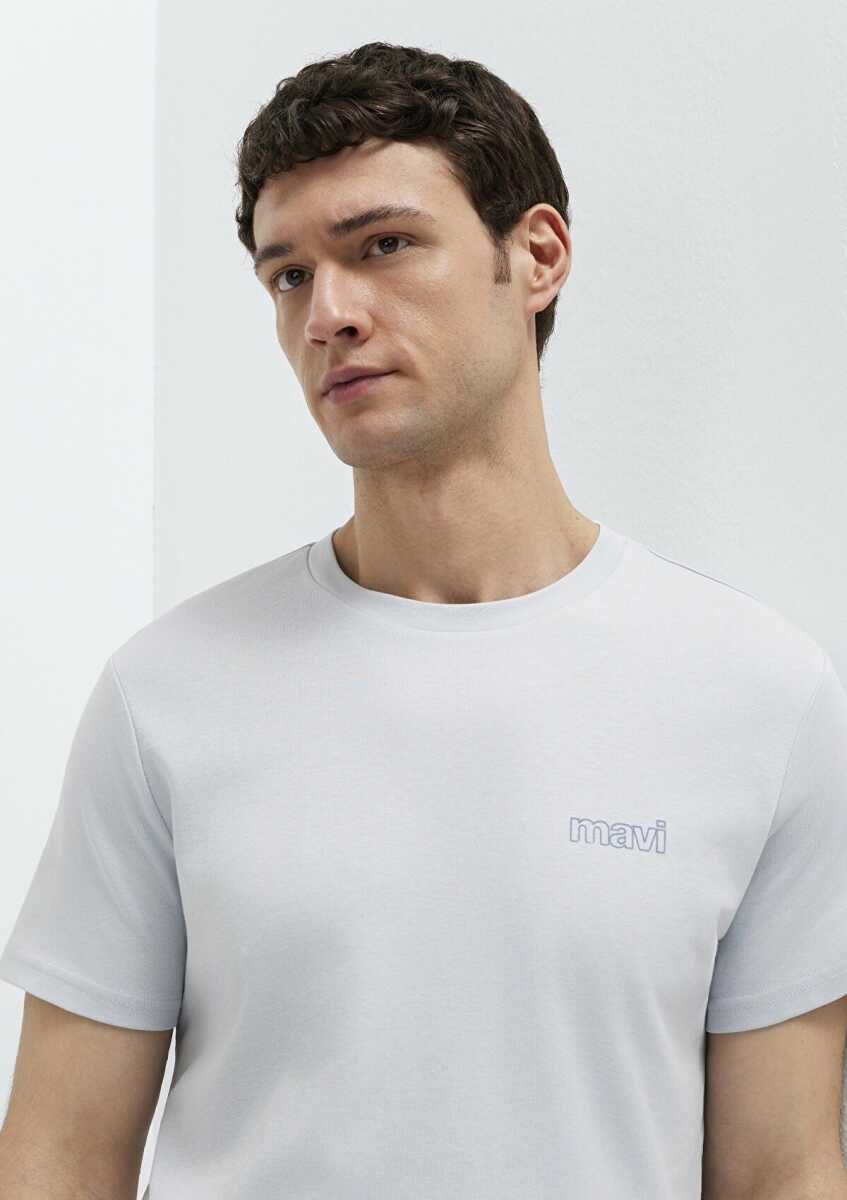 Mavi Logo Baskılı Mavi İnterlok Erkek Tişört 0610360-70799 (1)