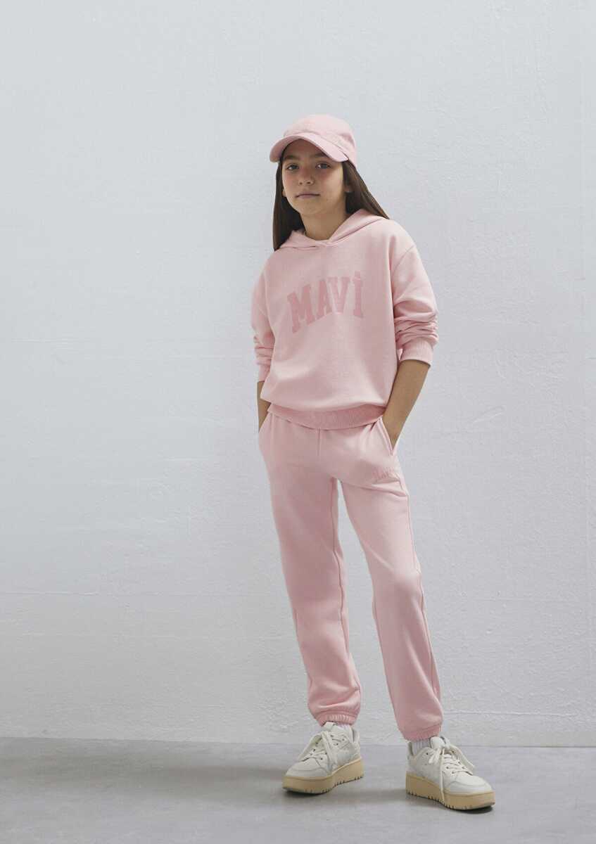 Mavi Logo Baskılı Pembe Loose Fit Çocuk Sweatshirt 7S10147-71007