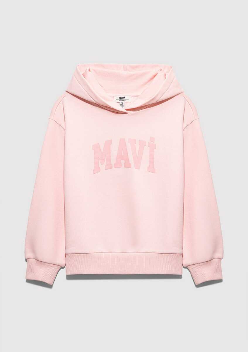 Mavi Logo Baskılı Pembe Loose Fit Çocuk Sweatshirt 7S10147-71007 (1)
