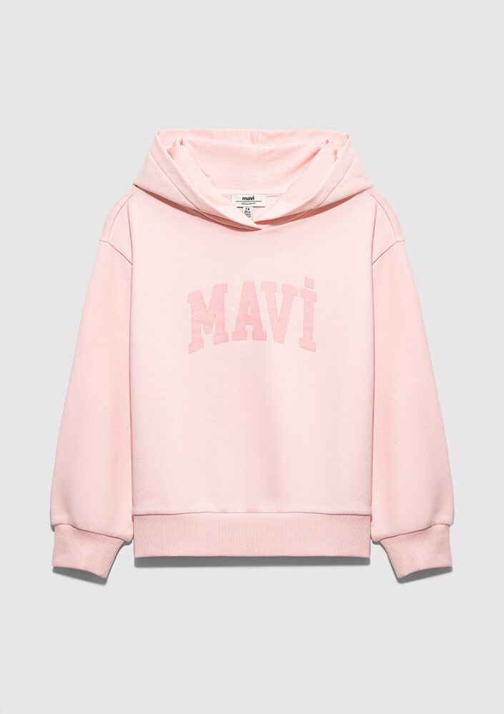Mavi Logo Baskılı Pembe Loose Fit Çocuk Sweatshirt 7S10147-71007 (1)