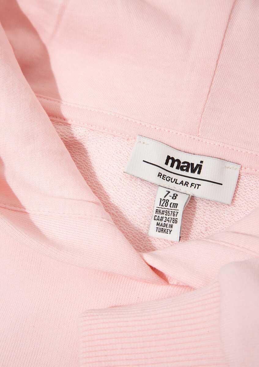 Mavi Logo Baskılı Pembe Loose Fit Çocuk Sweatshirt 7S10147-71007 - 5