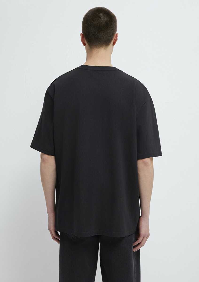 Mavi Logo Baskılı Relaxed Fit Siyah Erkek Tişört 0613148-900 - 5