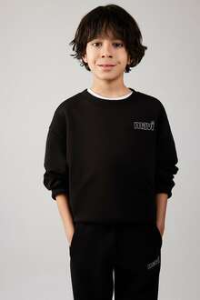 Mavi Logo Baskılı Siyah Çocuk Sweat 6S10034-900 