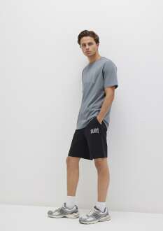 Mavi Logo Baskılı Siyah Erkek Şort 0410224-900 