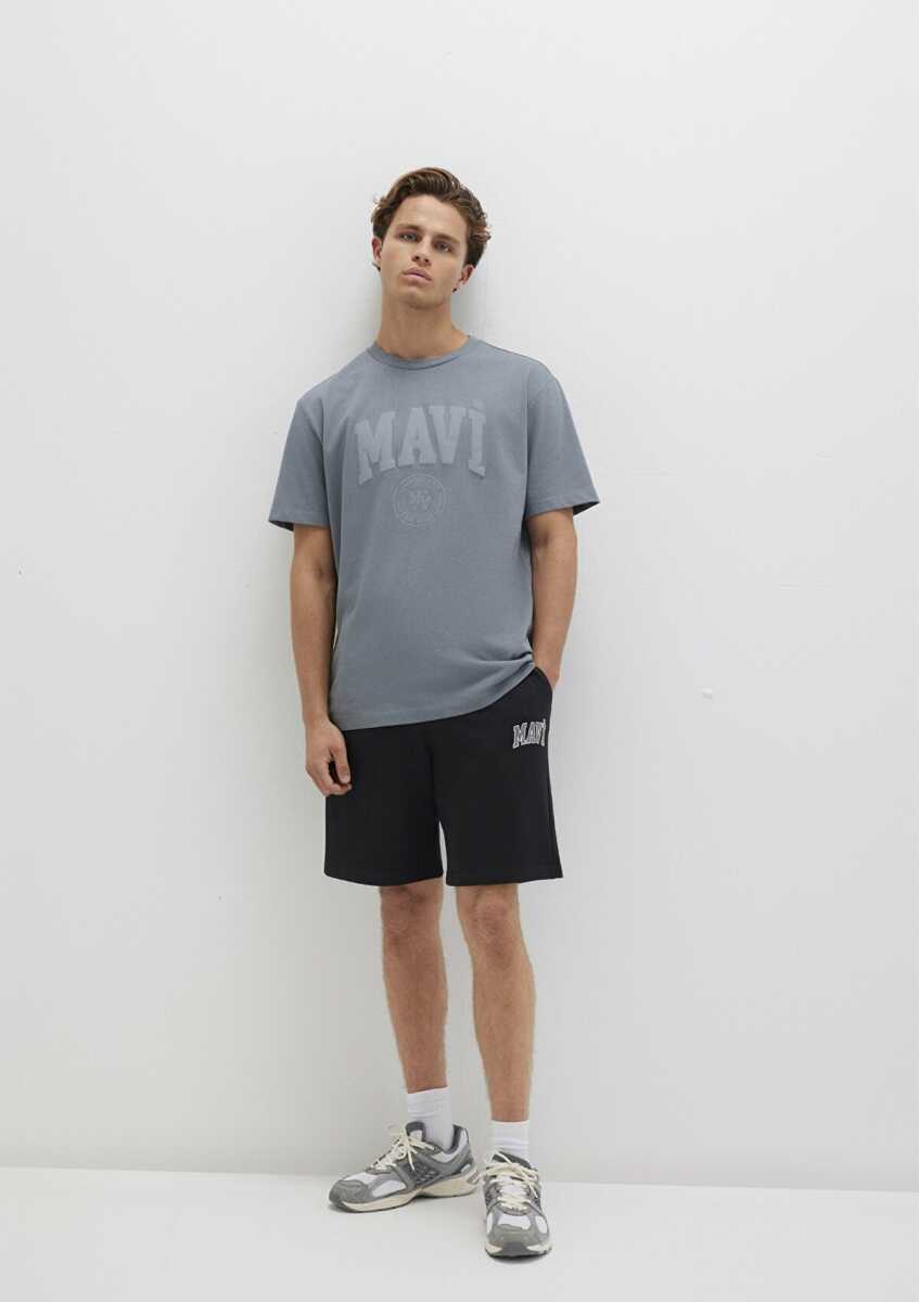 Mavi Logo Baskılı Siyah Erkek Şort 0410224-900 (1)