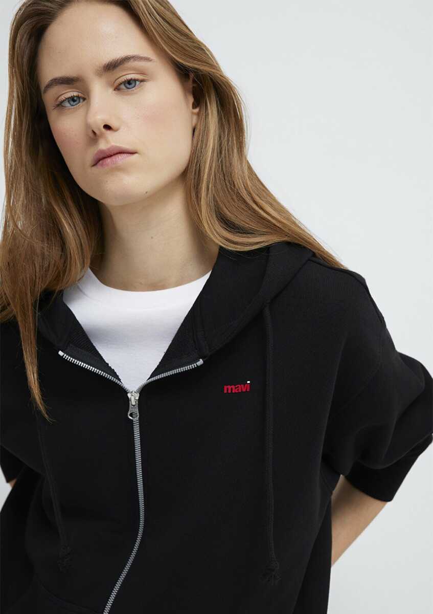 Mavi Logo Baskılı Siyah Kadın Sweat 1S10531-900 - Mavi (1)