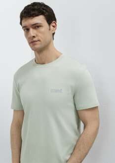 Mavi Logo Baskılı Yeşil İnterlok Kadın Tişört 0610360-71464 