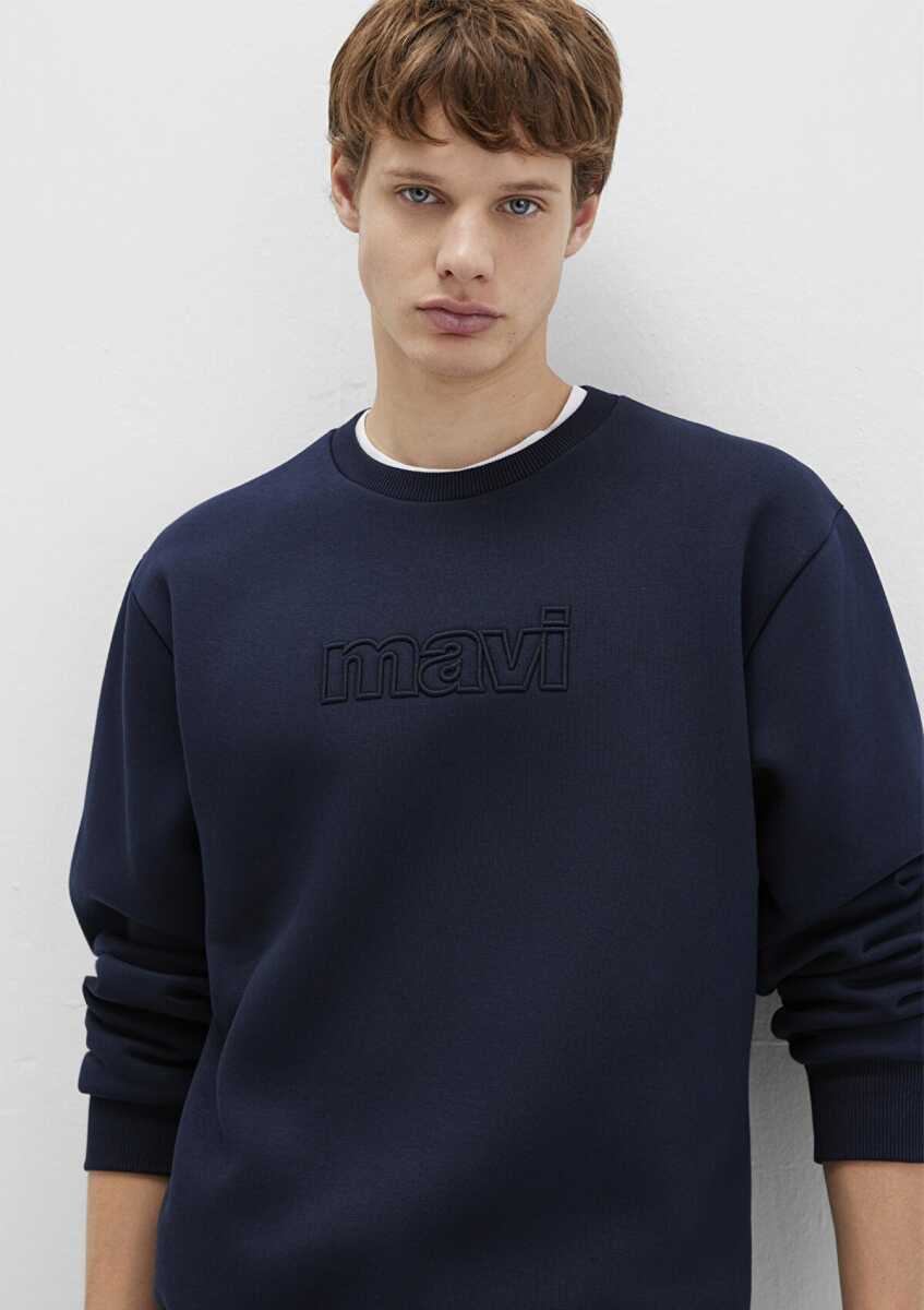 Mavi Logo Bisiklet Yaka Loose Fit Erkek Sweat 0S10412-86415 - 1