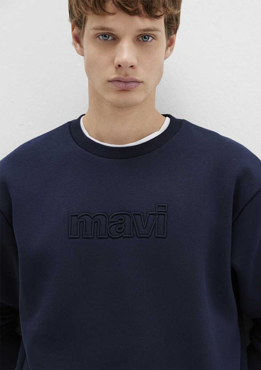 Mavi Logo Bisiklet Yaka Loose Fit Erkek Sweat 0S10412-86415 - 3