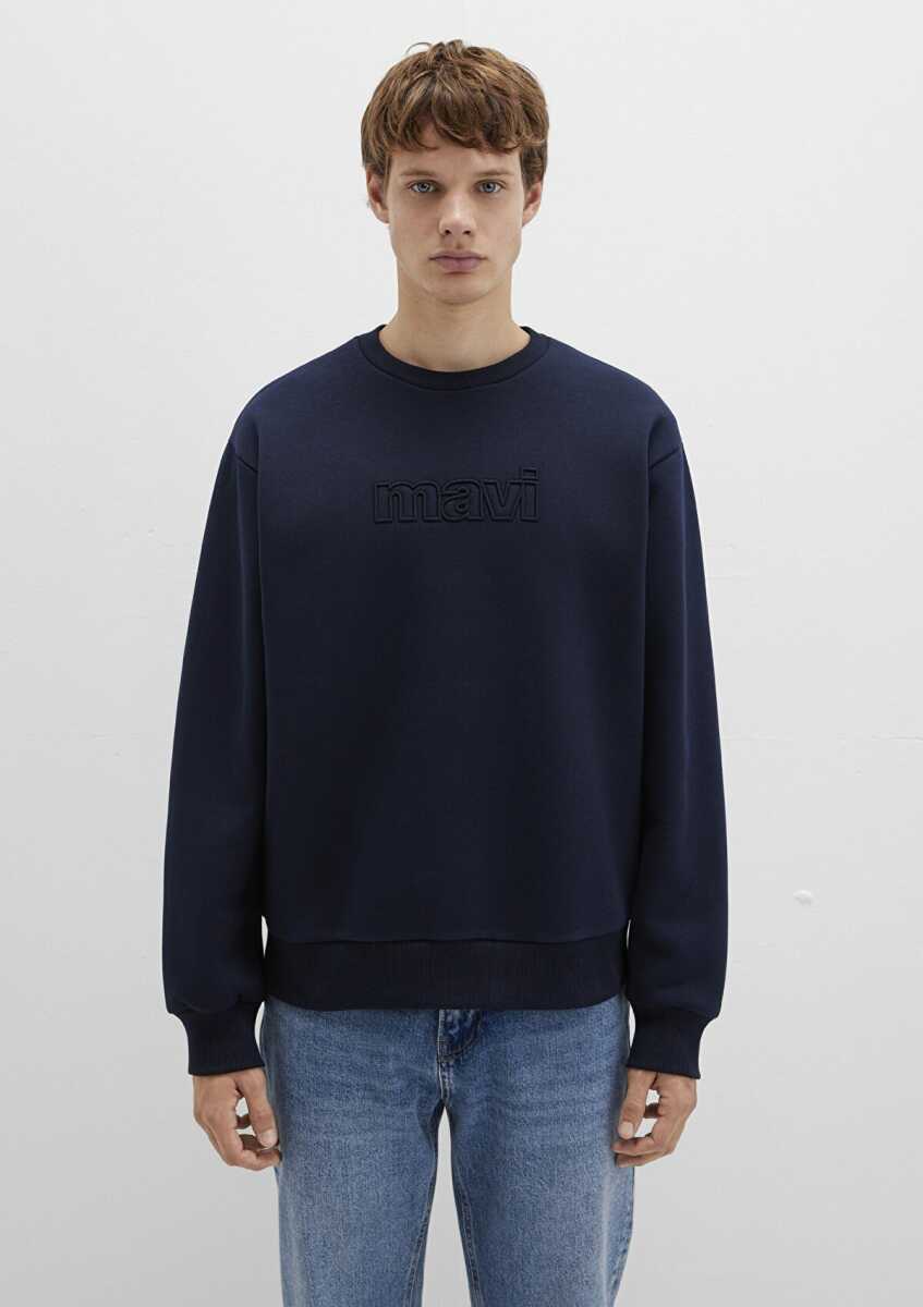 Mavi Logo Bisiklet Yaka Loose Fit Erkek Sweat 0S10412-86415 - 4