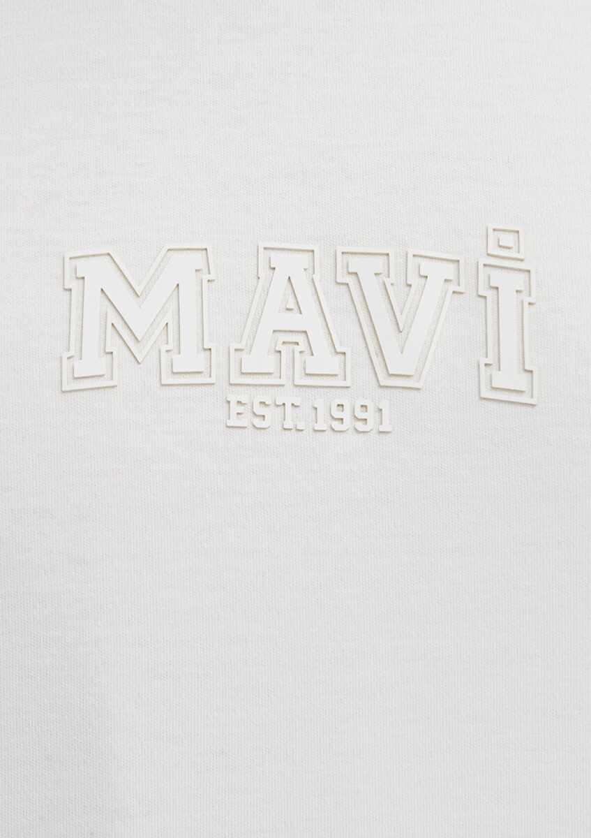Mavi Logo Ekru Regular Fit Erkek Tişört 0613662-70057 - 7