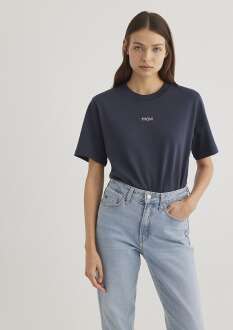 Mavi Logo Gece Mavisi Kadın Tişört 1612829-85315