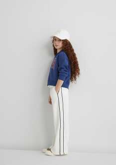 Mavi Logo Geniş Paça Çocuk Eşofman Altı 7010021-70057 