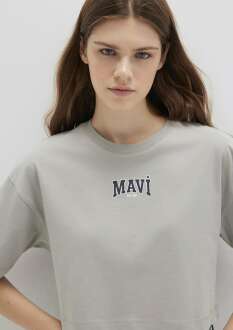 Mavi Logo Gri Kadın Tişört 1613411-70112