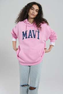 Mavi Logo Kapişonlu Açık Leylak Kadın Sweat 1600361-71038 