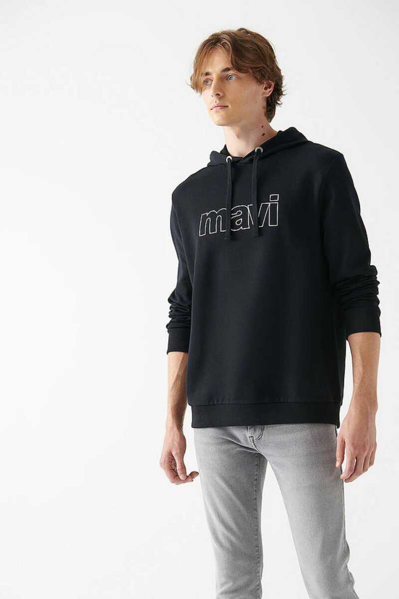 Mavi Logo Kapişonlu Siyah Erkek Sweat 065606-900 - 1