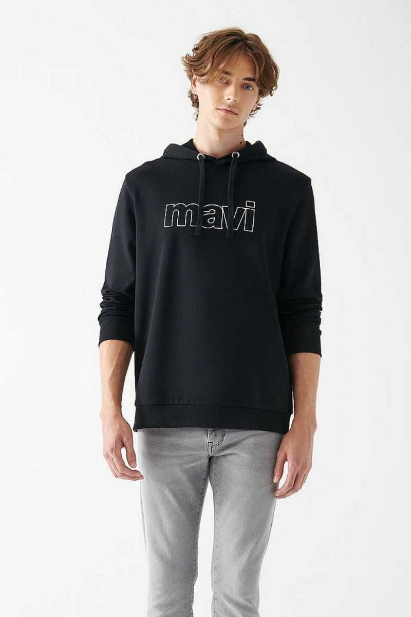 Mavi Logo Kapişonlu Siyah Erkek Sweat 065606-900 - 4