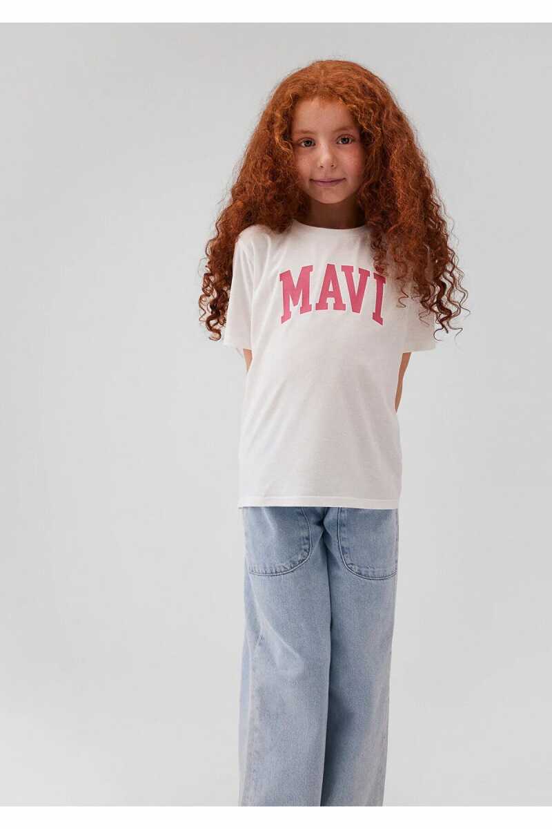 Mavi Logo Kırık Beyaz Çocuk Tişört 7610109-70057 - 3