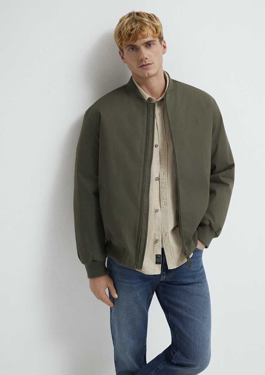 Mavi Logo Nakışlı Kahverengi Loose Fit Erkek Ceket 0110774-87538 - Mavi