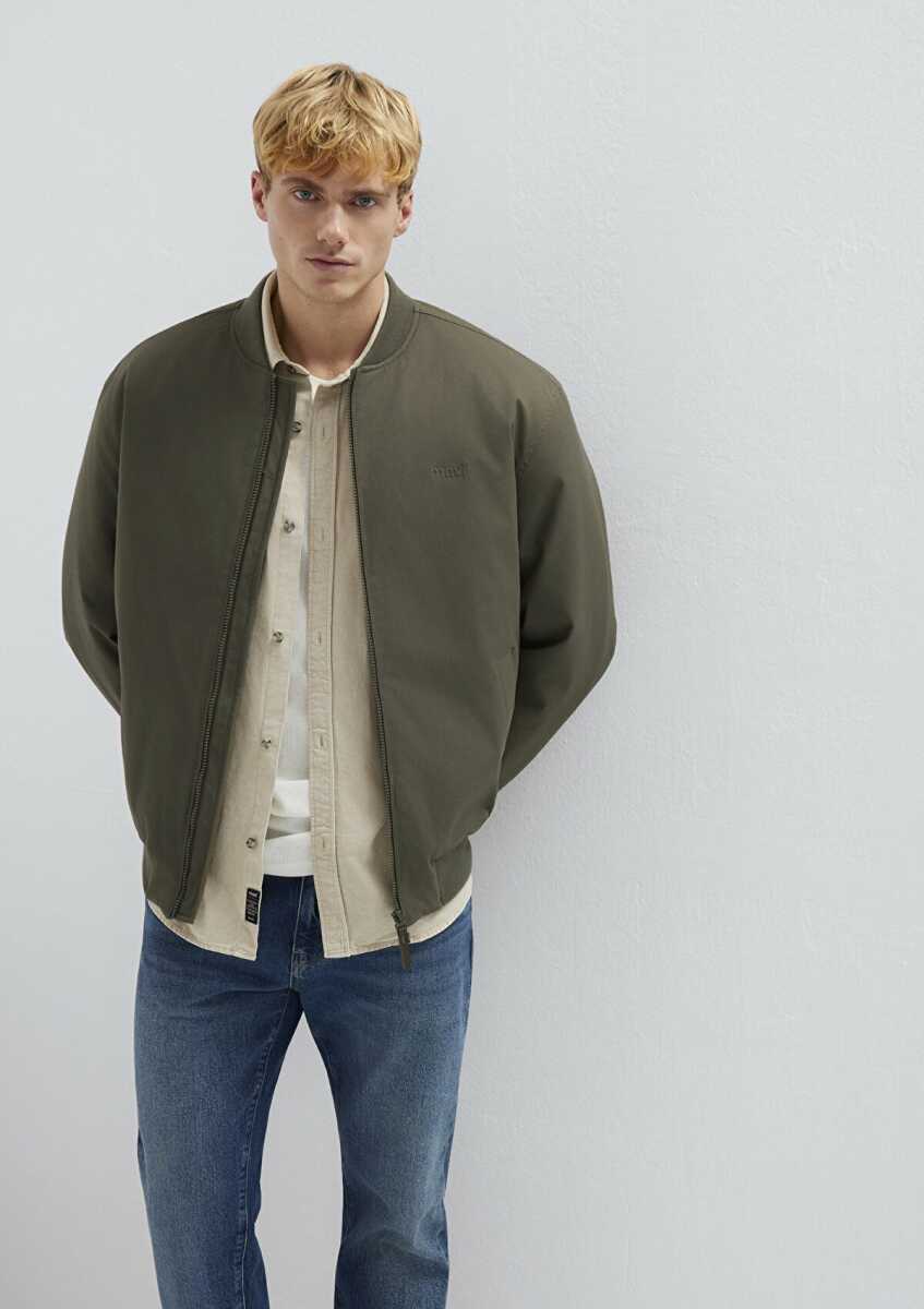 Mavi Logo Nakışlı Kahverengi Loose Fit Erkek Ceket 0110774-87538 - Mavi (1)