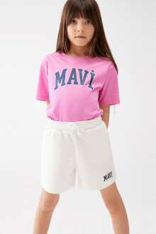 Mavi Logo Tatlı Pembe Çocuk Tişört 7610109-71033