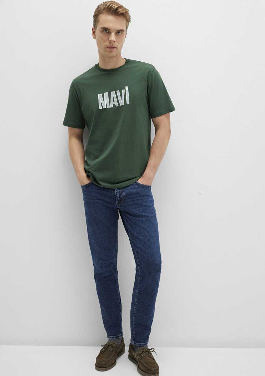 Mavi Logo Yeşil Erkek Tişört 066842-71580 - 2