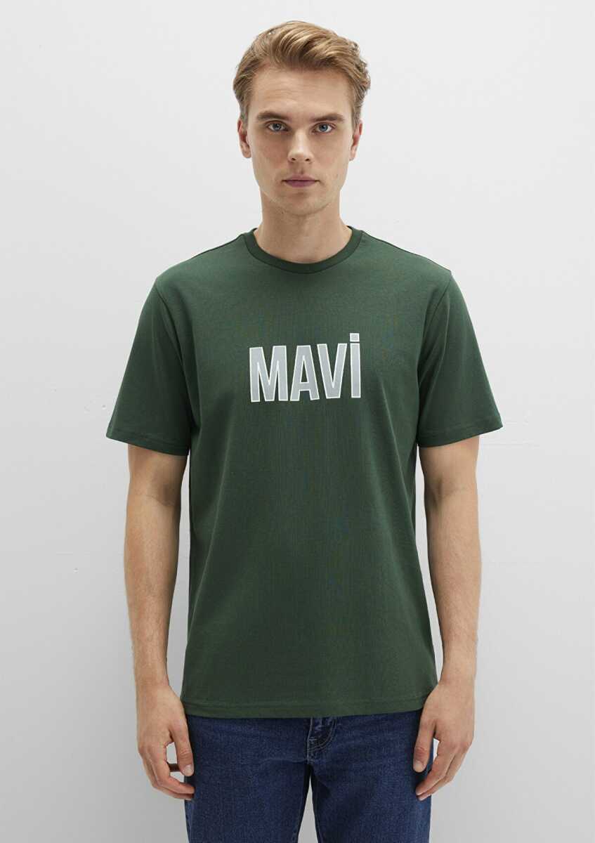 Mavi Logo Yeşil Erkek Tişört 066842-71580 - 3