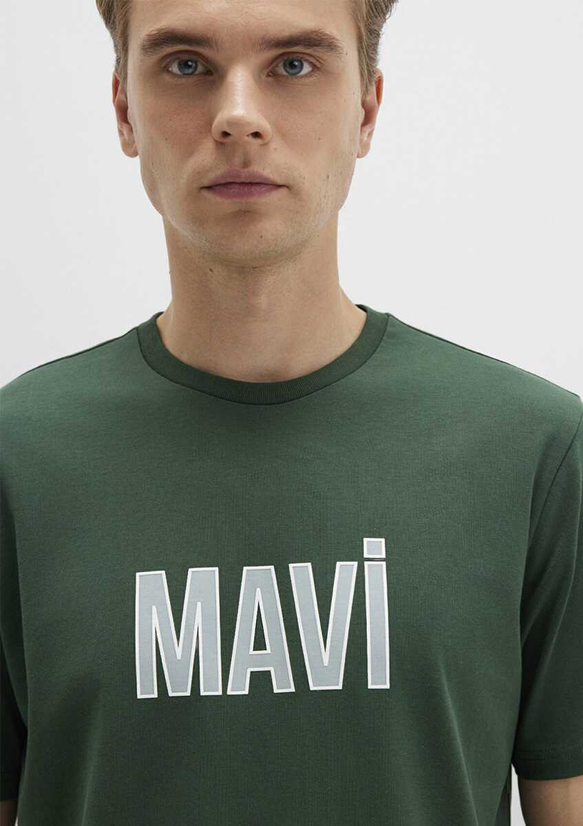 Mavi Logo Yeşil Erkek Tişört 066842-71580 - 5