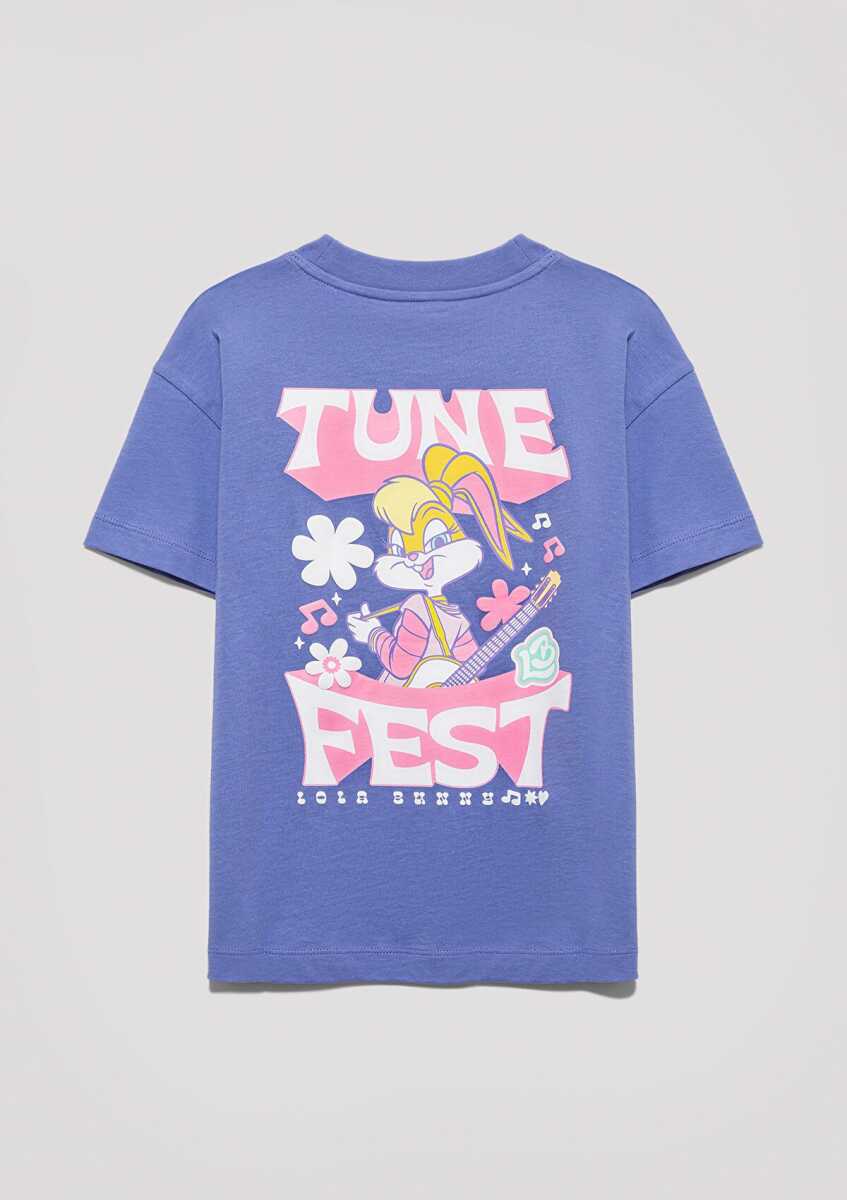 Mavi Lola Bunny Baskılı Mor Loose Fit Çocuk Tişört 7610416-70662 - 4