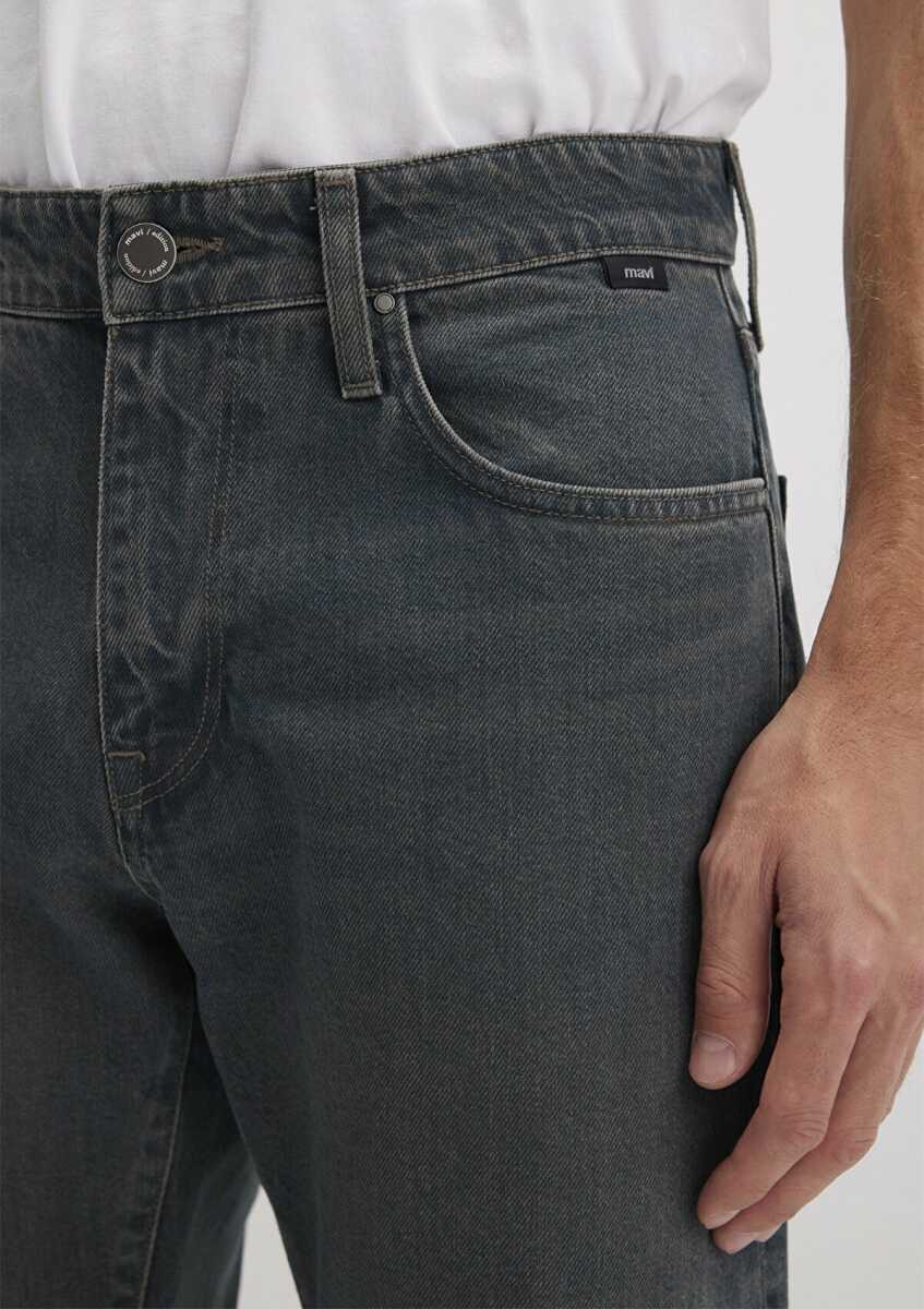 Mavi London Classic Denim Koyu Mavi Puslu Erkek Jean Pantolon 0010172-90643 - 5