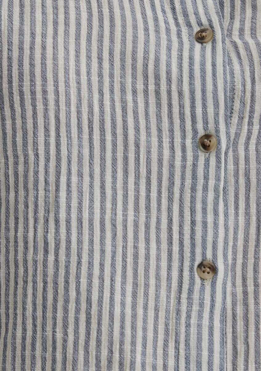 Mavi Loose Fit Gri Çizgili Kadın Gömlek 1210445-89853 - 6