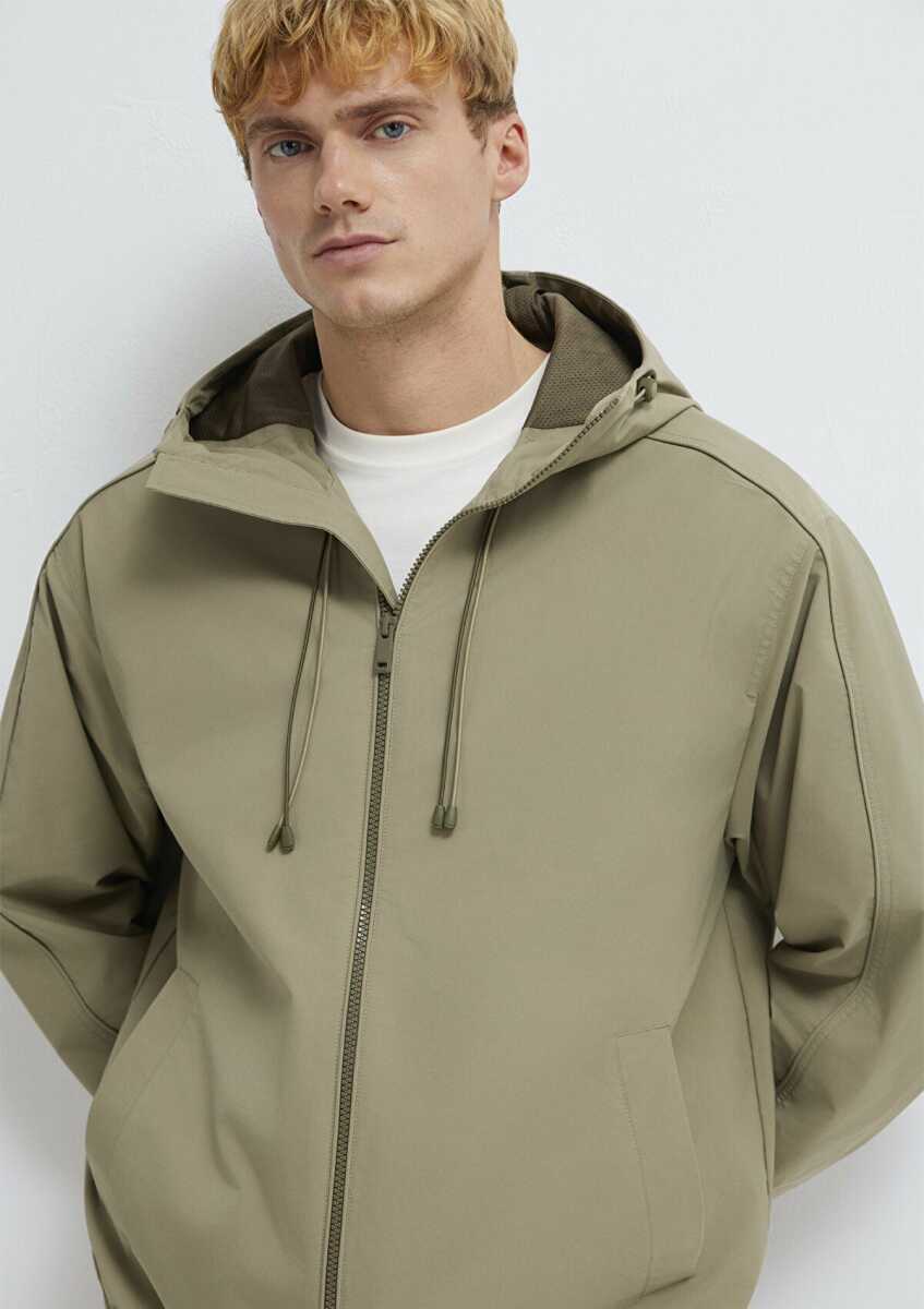 Mavi Loose Fit Kapüşonlu Yeşil Erkek Ceket 0110818-86749 (1)