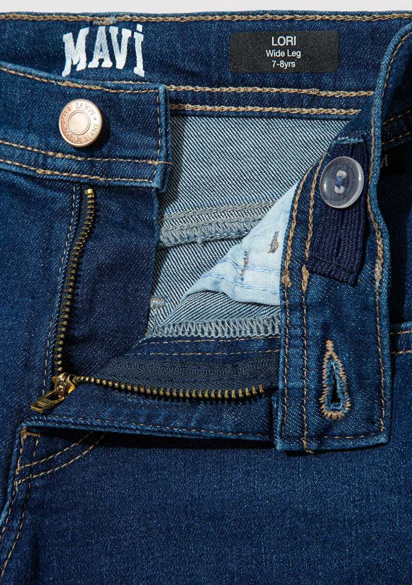 Mavi Lori 90lar Koyu Mavi Çocuk Wide Leg Normal Bel Geniş PaçaJean Pantolon 7010036-88225 - 5